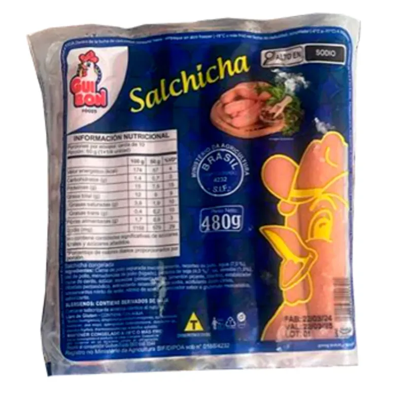 SALCHICHA DE POLLO 12 U