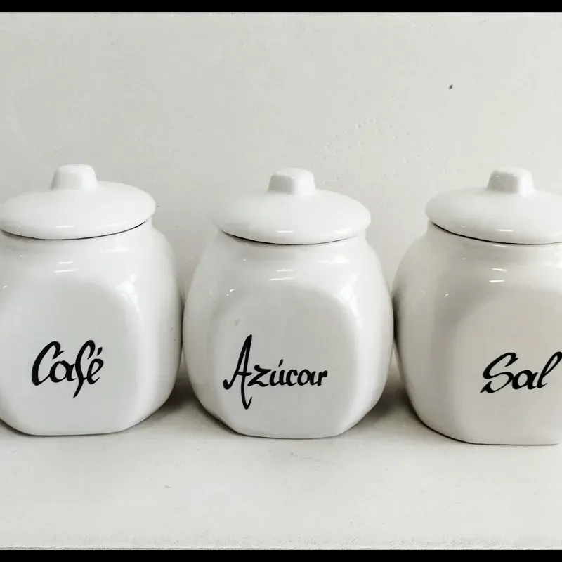 Set Recipientes Sal, Azúcar y Café  ( 3 unidades)