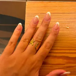 Anillo estrella y concha ajustable
