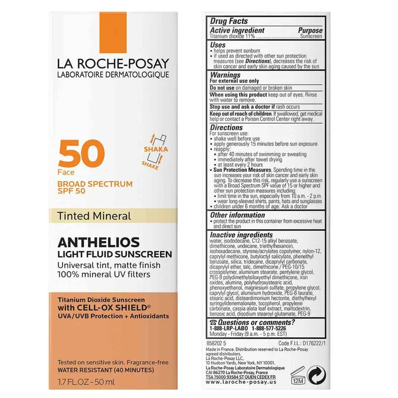 Anthelios 50 Mineral Tinted Ultra Light Protector Solar Fluid SPF 50