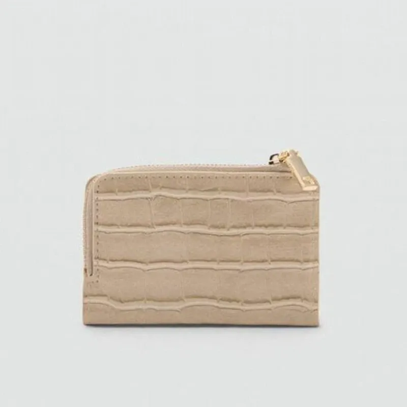 Billetera Mango efecto cocodrilo