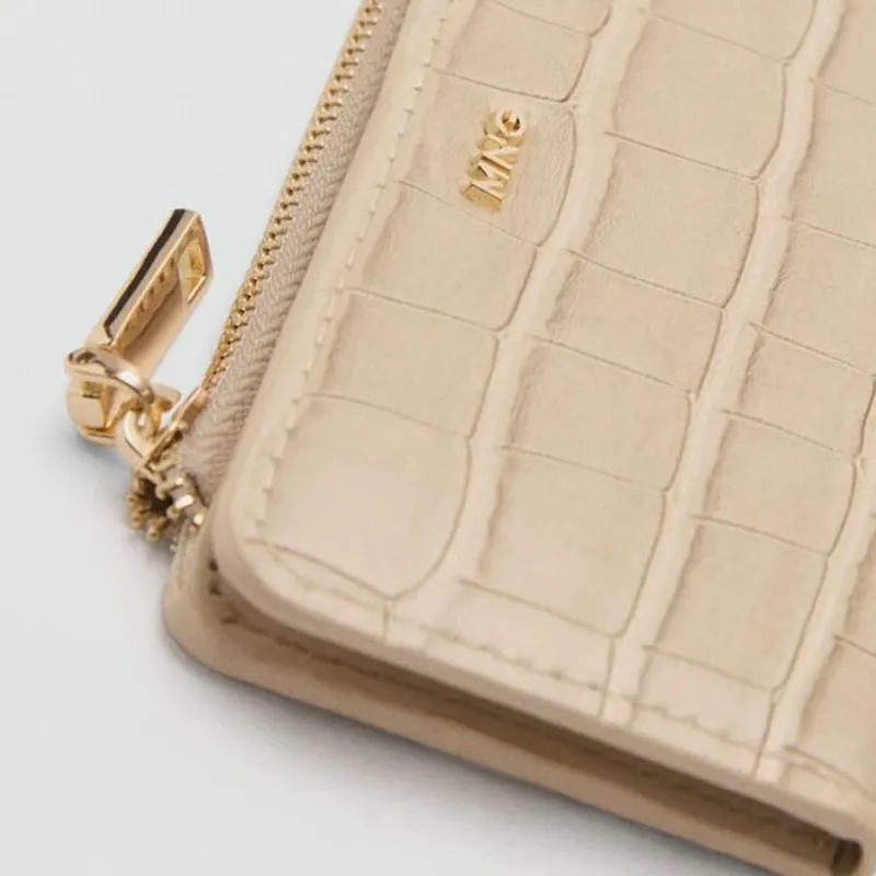 Billetera Mango efecto cocodrilo