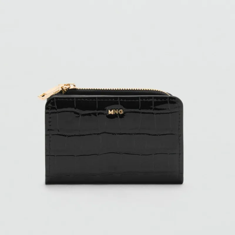 Billetera Mango efecto cocodrilo