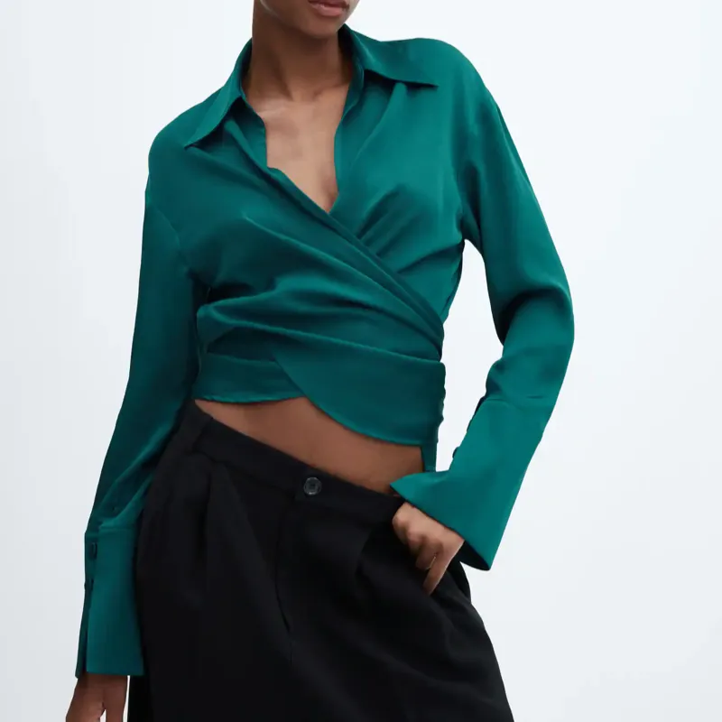 Blusa cruzada lazada MNG