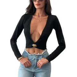 Blusa de mangas largas