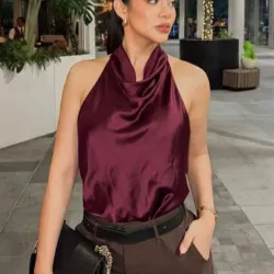 Blusa satinada