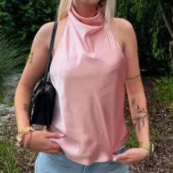 Blusa satinada