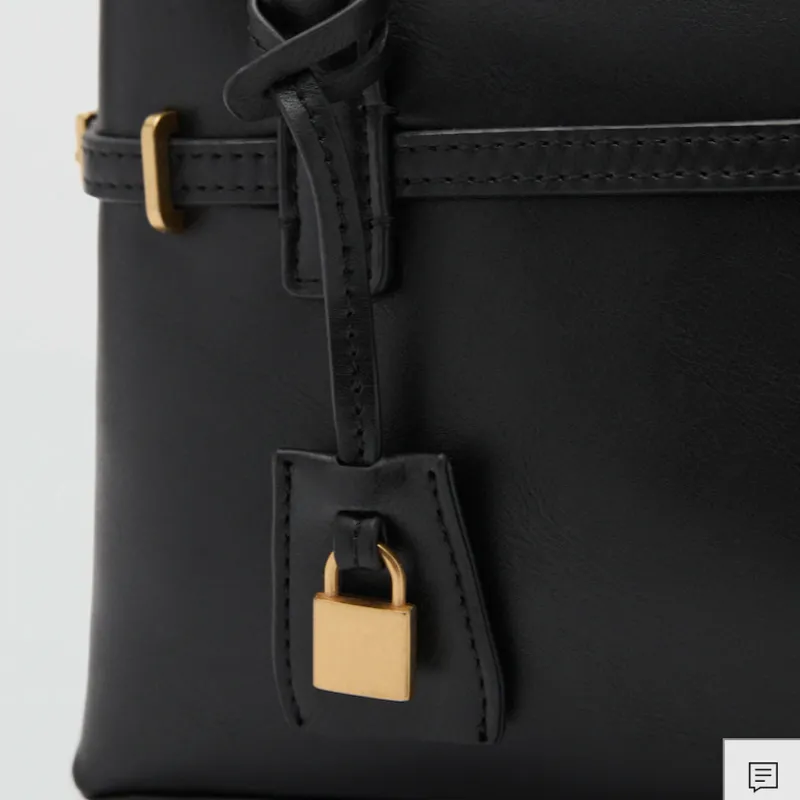 Bolso Mango mini shopper candado