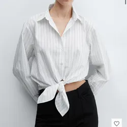 camisa a rayas mango 