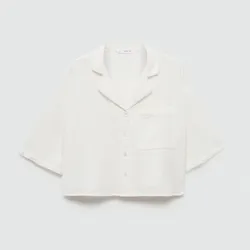 Camisa algodón manga corta MNG