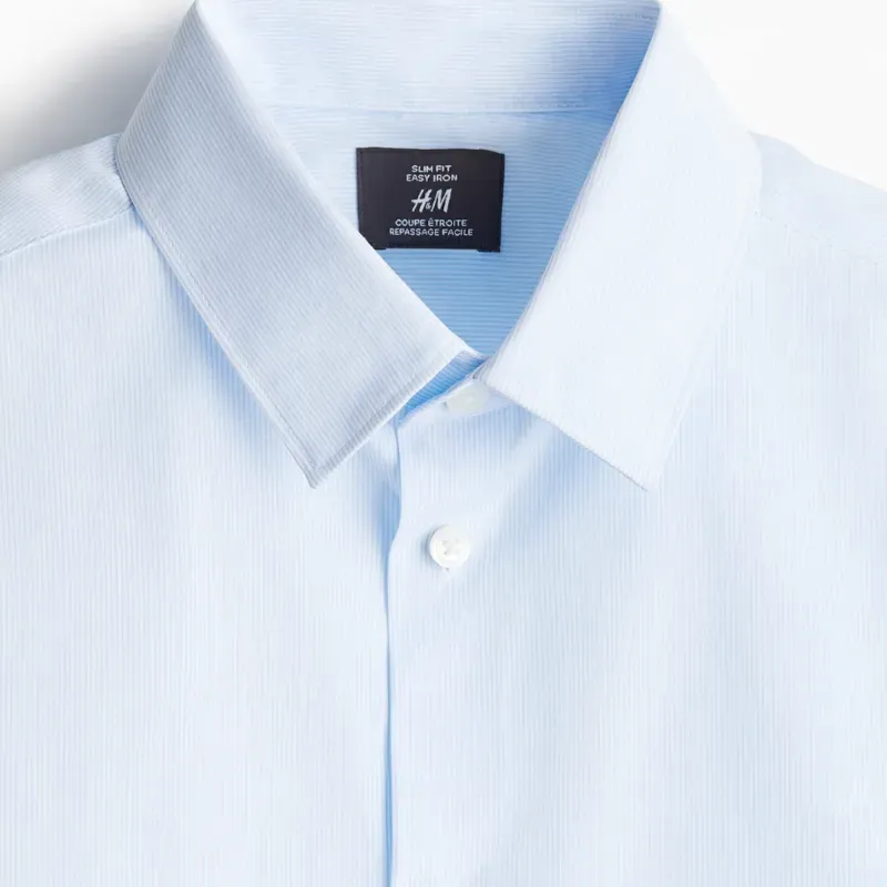 Camisa Azul de Hombre H&M