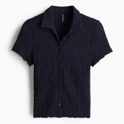 Camisa manga corta H&M azul marino