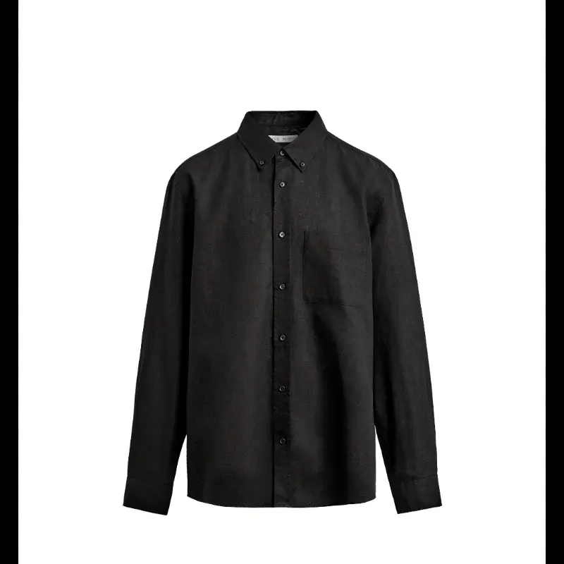Camisa Negra de Lino ZARA