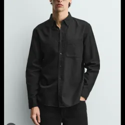 Camisa Negra de Lino ZARA