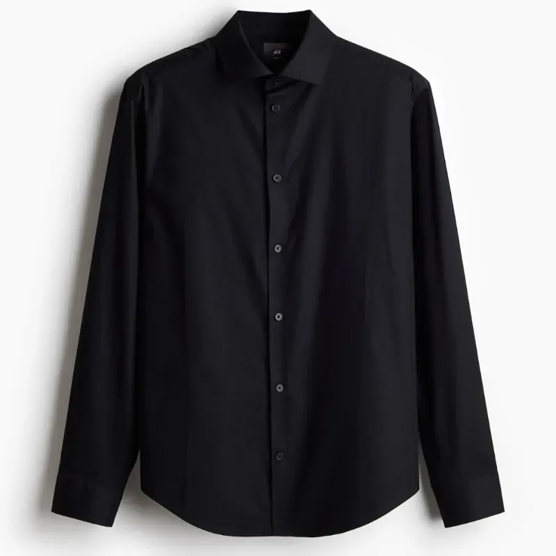 Camisa Negra Slim Fit