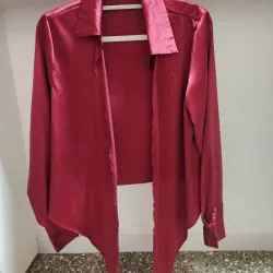 Camisa satinada Roja