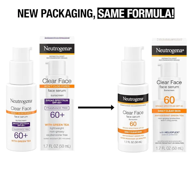 Clear Face Serum Sunscreen With Green Tea SPF 60+