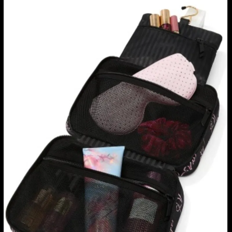Cosmetiquera Victoria Secret Negra y Rosa