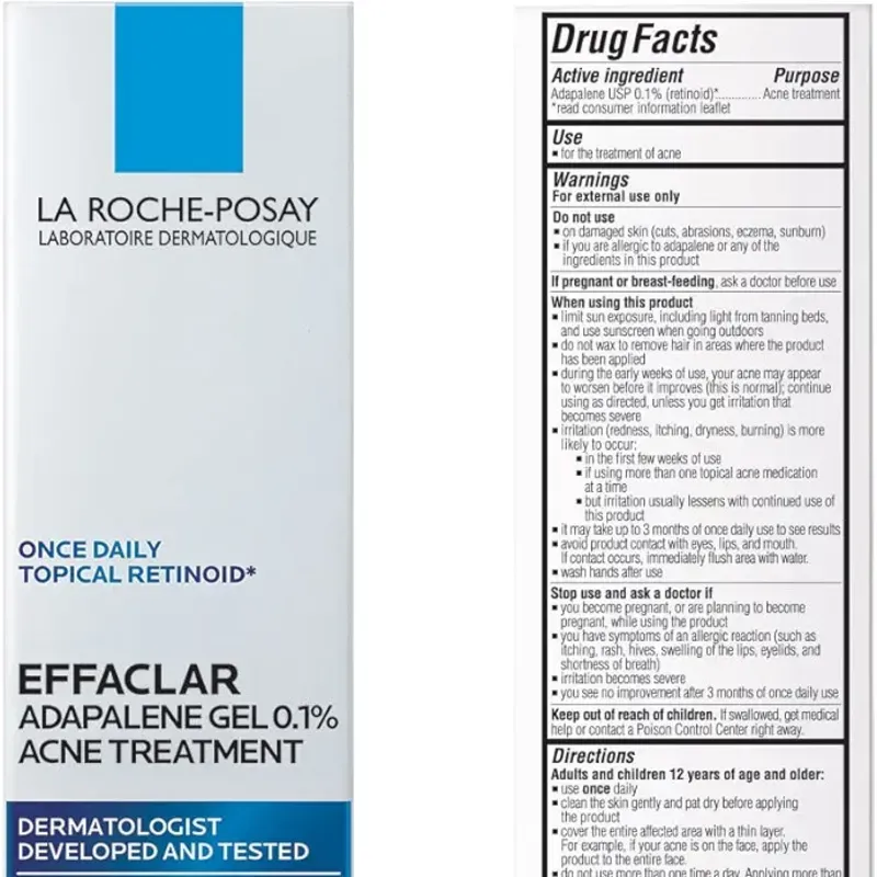 EFFACLAR ADAPALENE GEL 0,1% tratamiento para el acné.