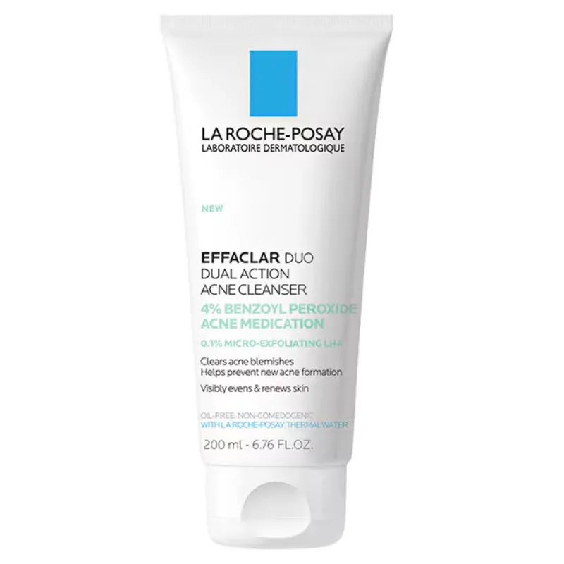 Effaclar Dual Limpiador Facial para Acné con 4% de peróxido de benzoilo