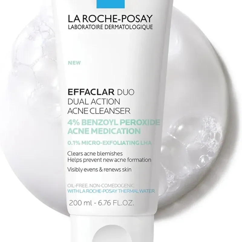 Effaclar Dual Limpiador Facial para Acné con 4% de peróxido de benzoilo