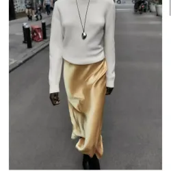 Falda Midi Satinada ZARA