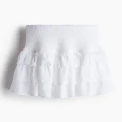 Falda volantes blanca HM