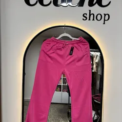 Jogger rosa acampanado 