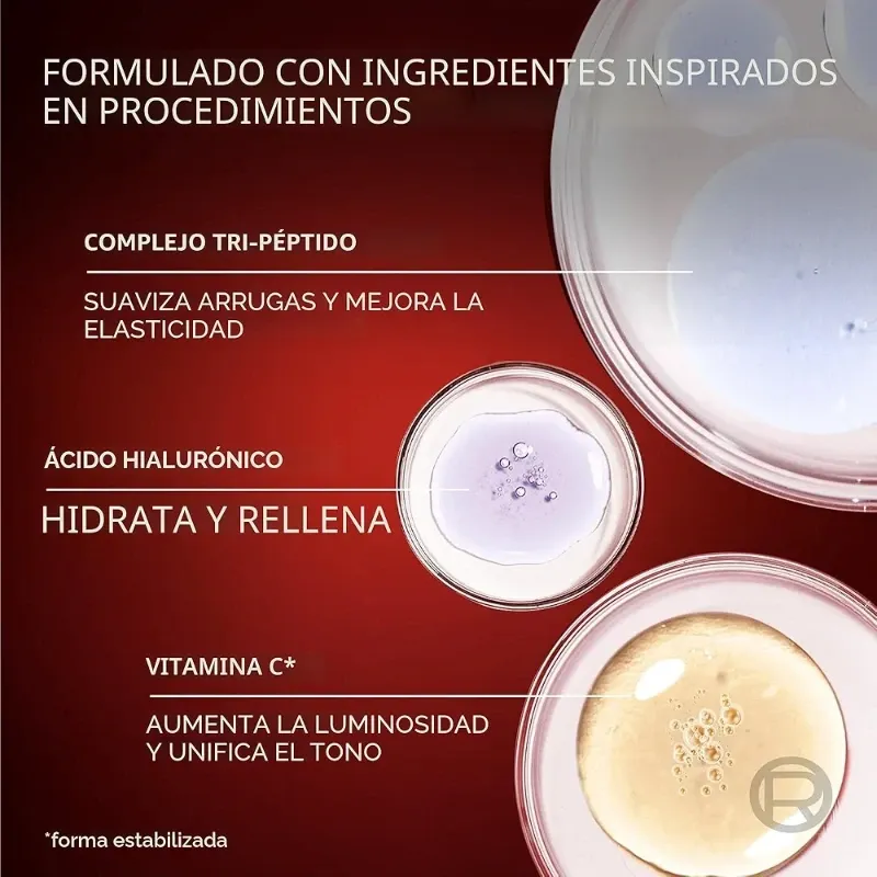 L'Oreal Paris Revitalift Triple Power Suero Facial Desafiante de la Edad.