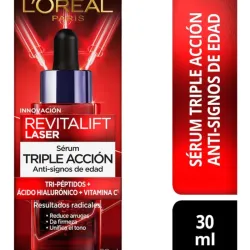 L'Oreal Paris Revitalift Triple Power Suero Facial Desafiante de la Edad.