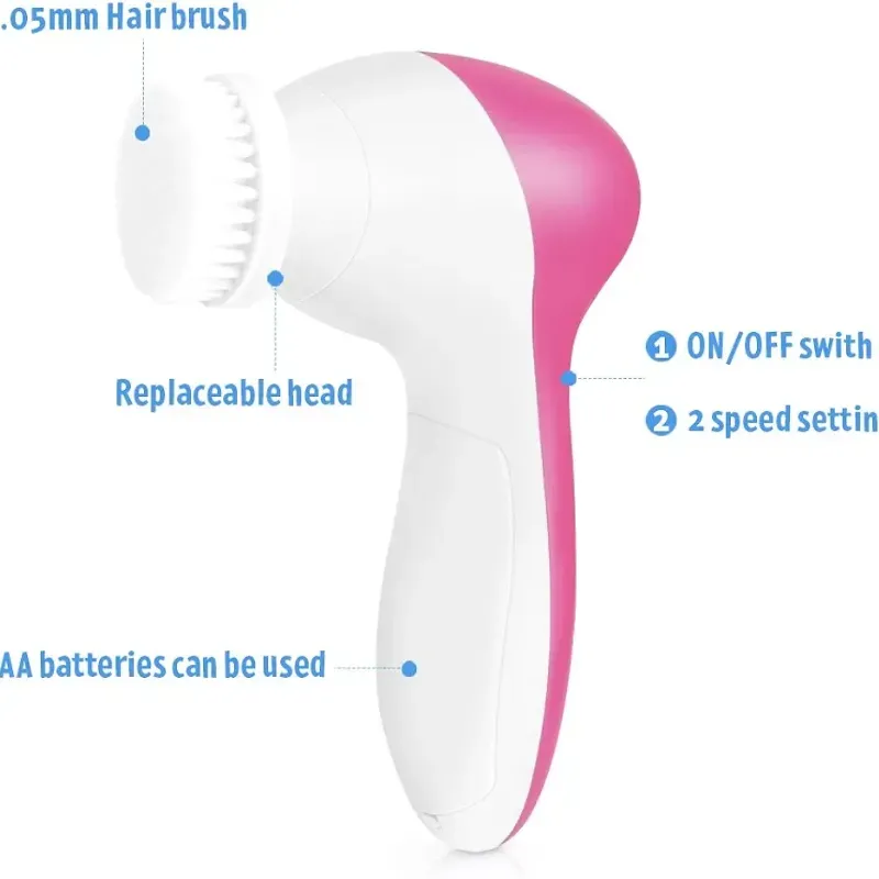 Masajeador facial eléctrico 5 en 1 portátil 