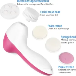 Masajeador facial eléctrico 5 en 1 portátil 