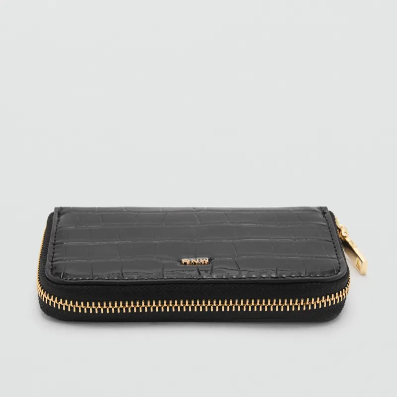 Monedero Mango efecto cocodrilo