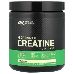 Optimum Nutrition Monohidrato de creatina micronizada en polvo.