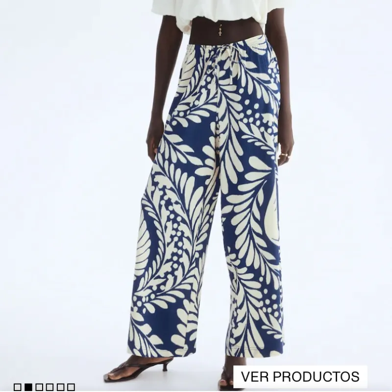 Pantaloneta Azul y Blanca