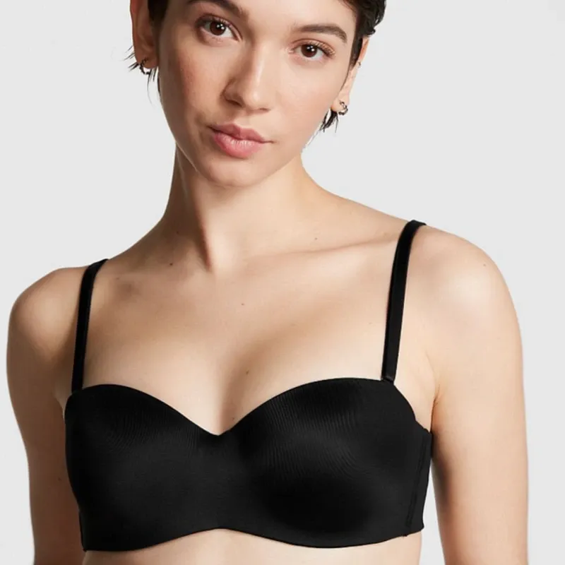 Pink brassier Push-Up Strapless
