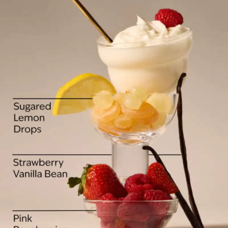 Rraspherries & whipped vanilla