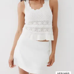 Saya ajustada blanca h&m