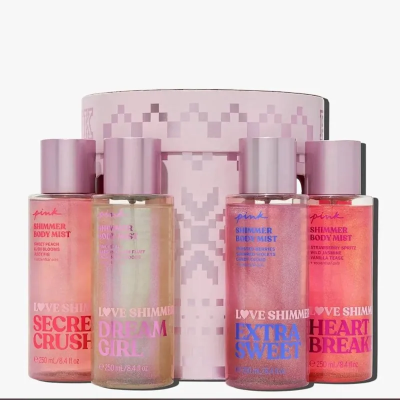 Set 4 colonias shimmer Pink