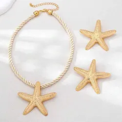 Set de collar y aretes estrellas de mar