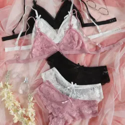 Sets de ajustador y blumer de encaje