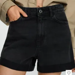 Short de mezclilla negro
