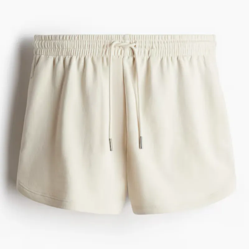 Short de tela beige