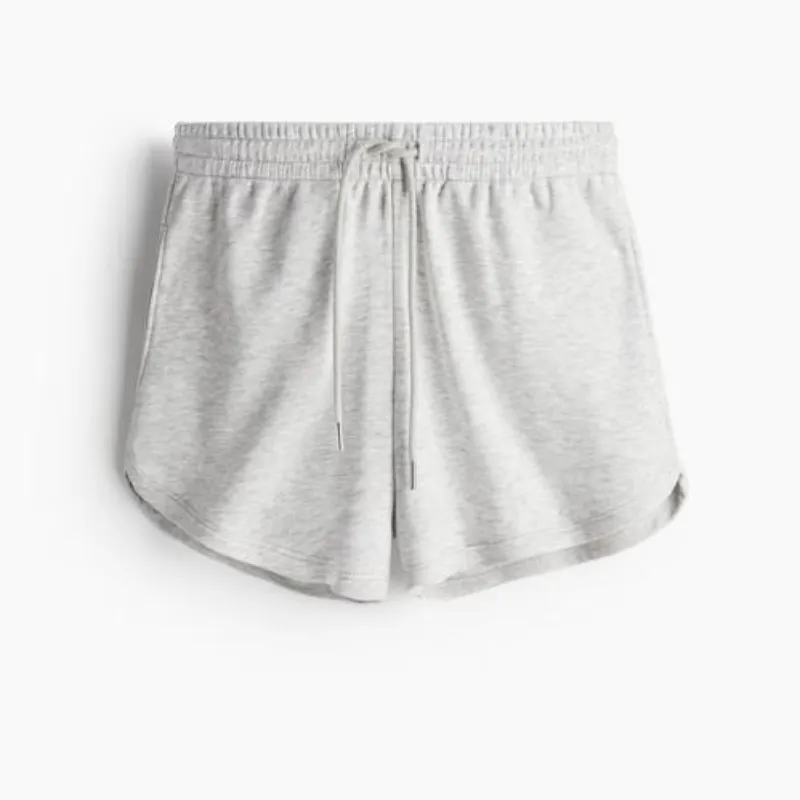 Short de tela gris