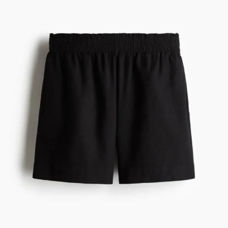 Short de tela negro 