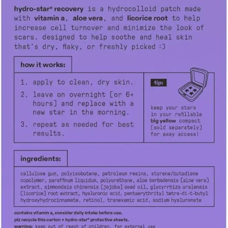 Starface Hydro-Star Parches Recovery .