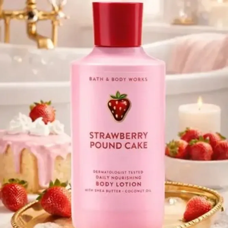 Strawberry pound cake crema