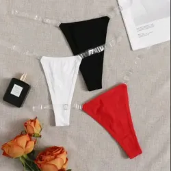 Tanga rojo con cintura ajustable de silicona