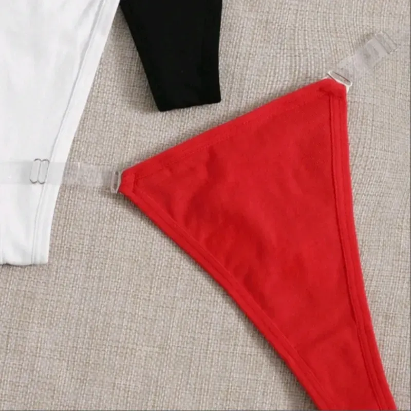 Tanga rojo con cintura ajustable de silicona