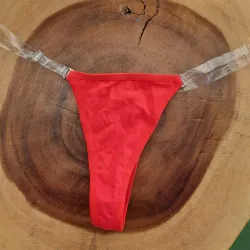 Tanga rojo con cintura ajustable de silicona
